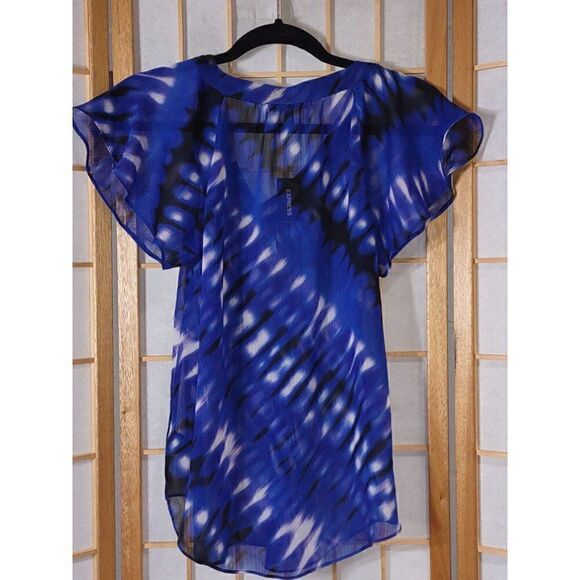 NWT Express XS Semisheer Tie Dye Blouse - Picture 3 of 16